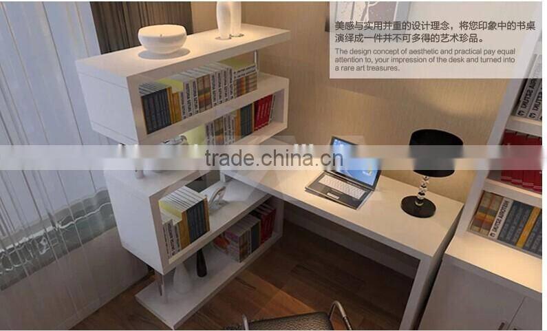 white simple practical home office computer desk