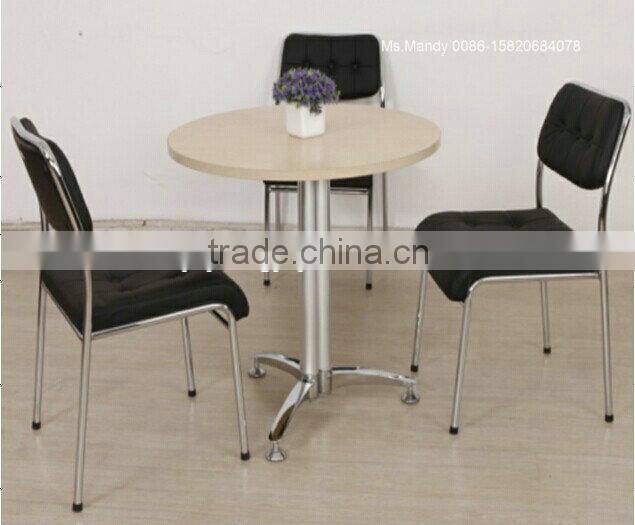 round coffee table in melamine material with chair for dinning D-403
