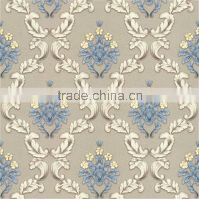 2016 damask design wallpaper with european style from China manufacturer