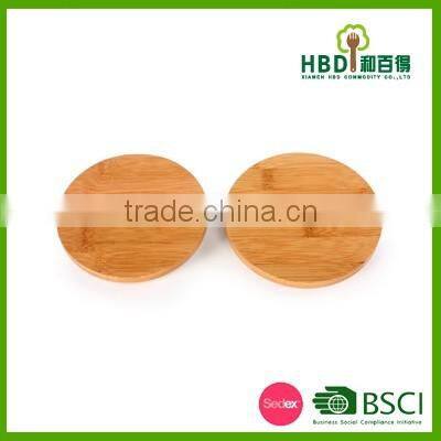 High quality bamboo lid for candle jar with silicone ring wholesale