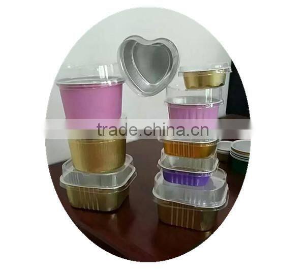 Colorful Aluminum Foil Baking Cup with plastic lids