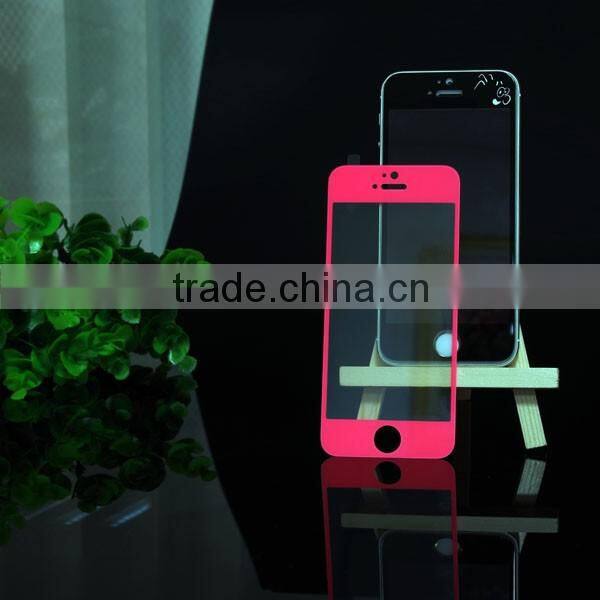 colorful mobile phone screen protect case tempered glass screen protector for iphone 5s/5c/5