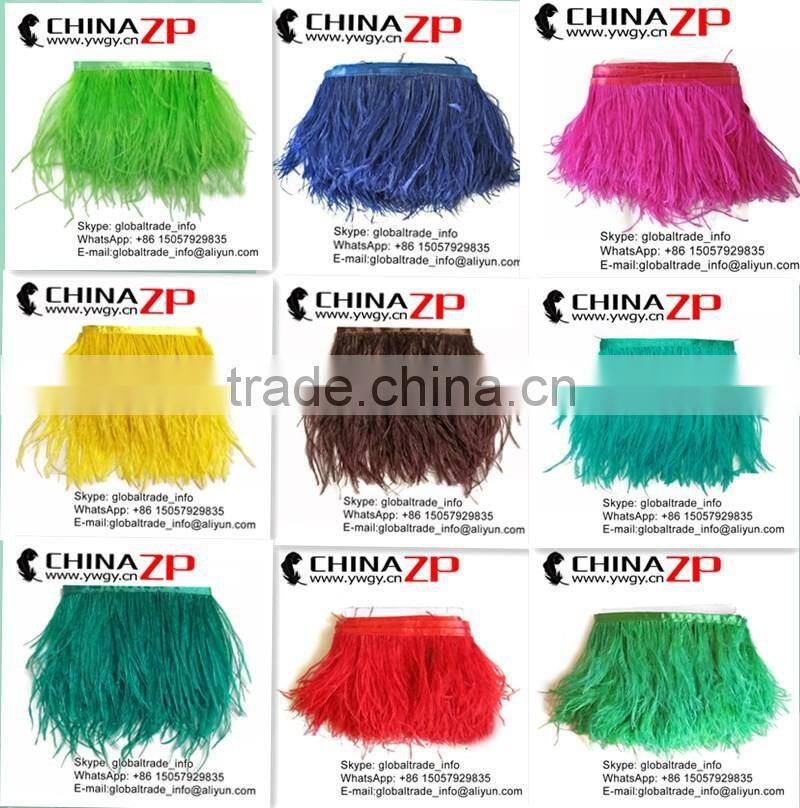 ZPDECOR No.1 Feather Supplier Feather Size 15-20 cm Beige Ostrich Feather Fringe