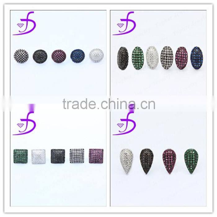 Wholesale 925 sterling silver CZ bridal earrings