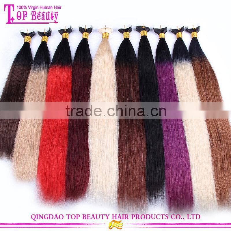 Factory Wholesale Price New Arrival Tape In Human Hair Extension Healthy Beautiful Ombre Remy Tape Hair Extension