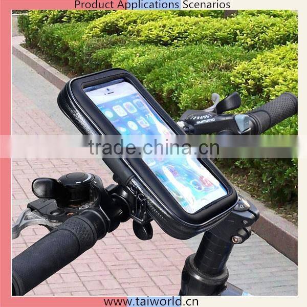 2015 Hot Bicycle Motorcycle Waterproof Shock-Absorbent Cell Phone Case Bag with Handlebar Mount Holder Stand Kit