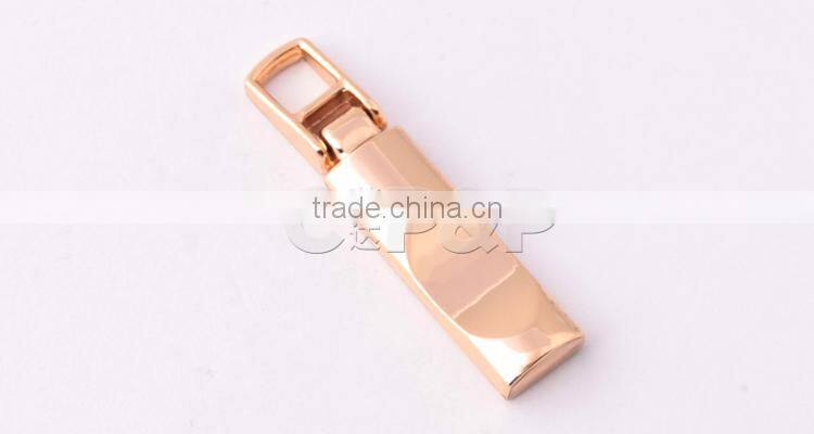China good gold custom metal zipper puller for dress shirt
