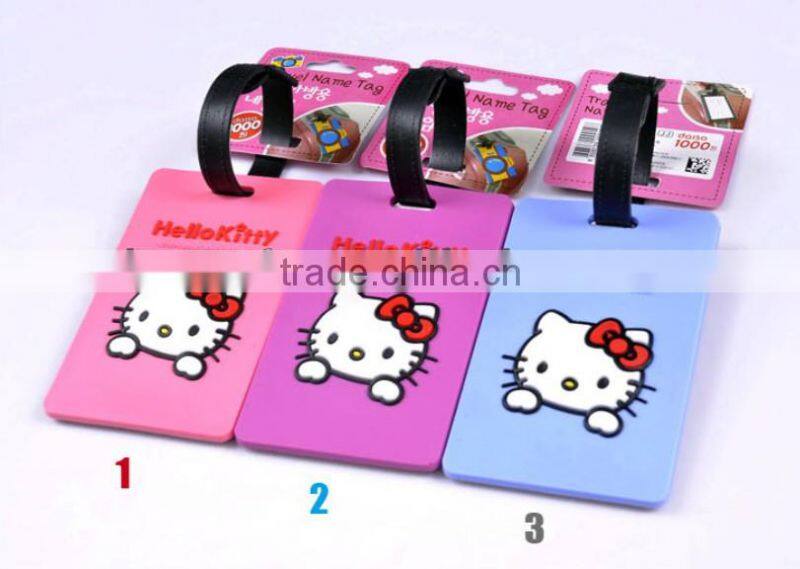 2014 promotional fancy gift custom 3d pvc luggage tag