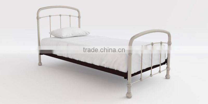 Brushed silver plated bedstead