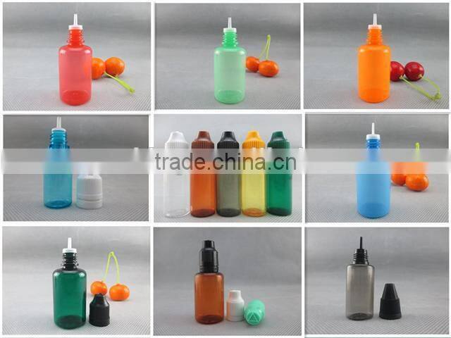 Empty childproof cap 10ml PE dropper bottle for eliquid