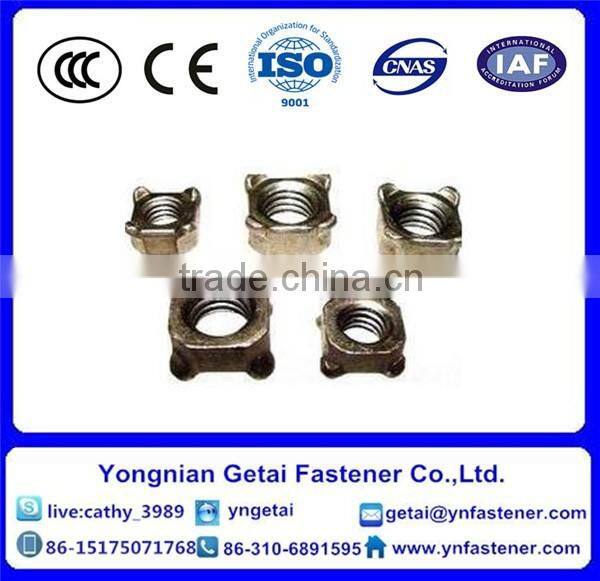 square nuts DIN928 carbon steel M10 hot dip galvanizing