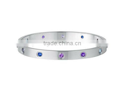 Nickle free titanium crystal bangles jewellery wholesale