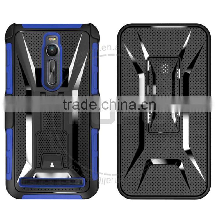 Shockproof Robot 3 in 1tpu pc silicon Phone Cover phone case Accessories Wholesale with Holster clip for ASUS zenfone2