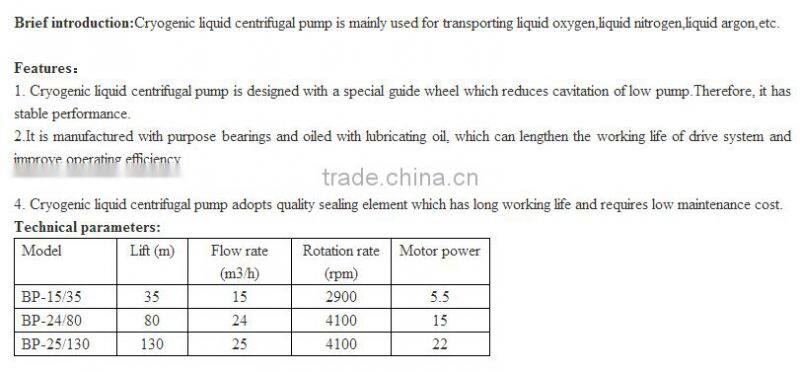 Cryogenic Cylinder Filling Pump