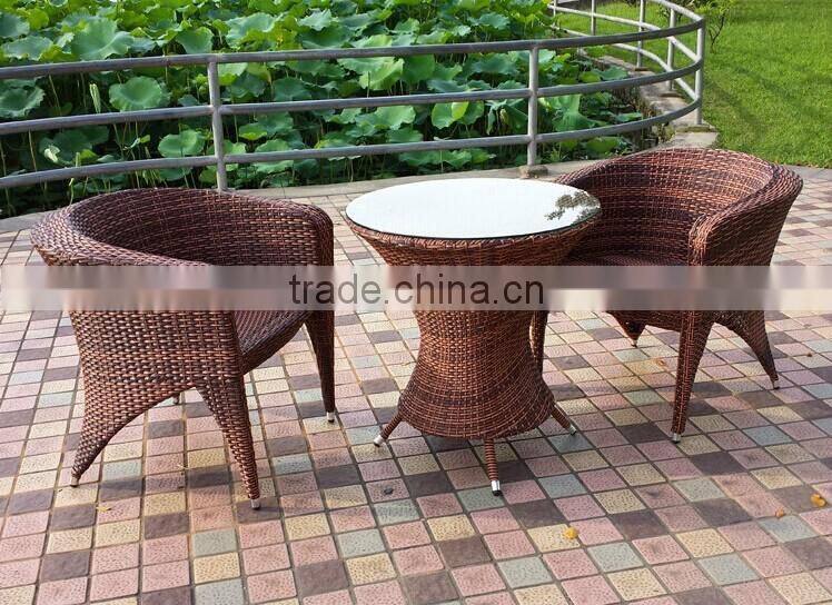 new promotional model patio PE rattan wicker dining set