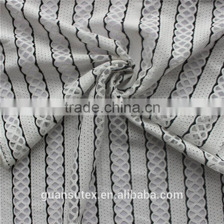 high quality italian burn out lace fabric, polyester cotton blend lace fabric for african cloth