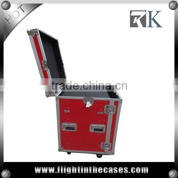 Drawer Flight Case with DJ Work Table and Wheels, 4 Drawers--2 x 4U, 2 x 3U High