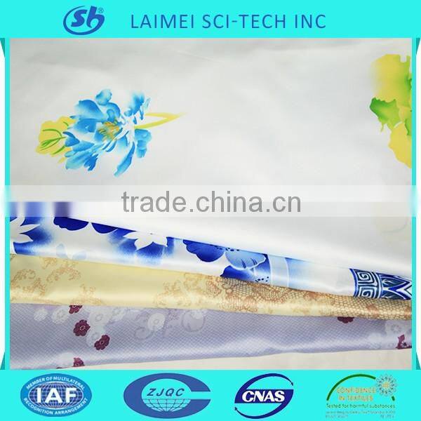 100% Polyester beautiful flower printed silk charmeuse fabric for clothing