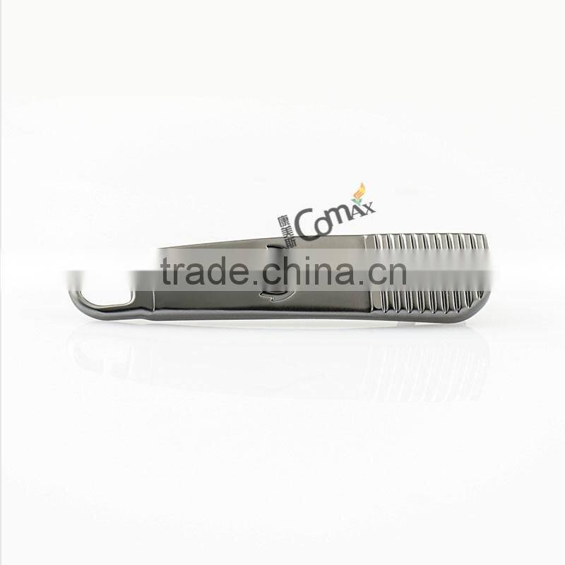 Matt gunmetal finishing metal zipper puller for bag accessories