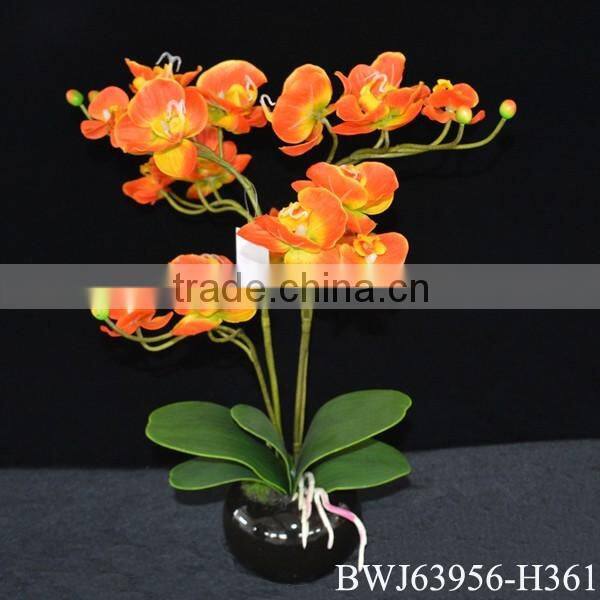 Artificial flower latex orchid bonsai for home decoration