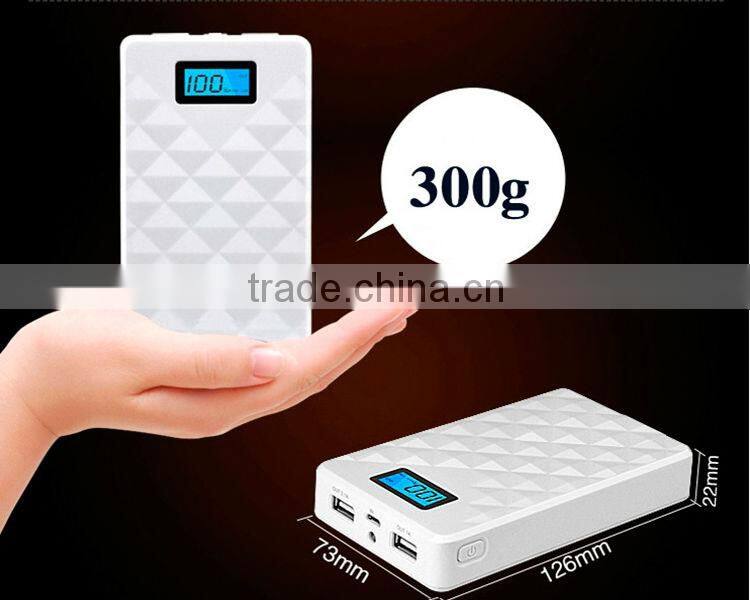 13000mah usb rechargeable battery power bank with lcd display for tablet