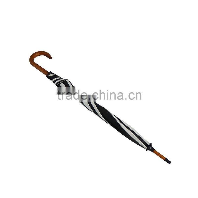 Wooden shaft and handle manual wooden straight umbrella