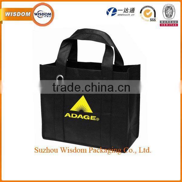 Customized top quality wholesale folding eco non woven bag with gromet
