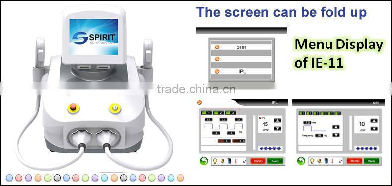 Best choice for beauty salon device White SHR(super hair removal) and IPL beauty handle