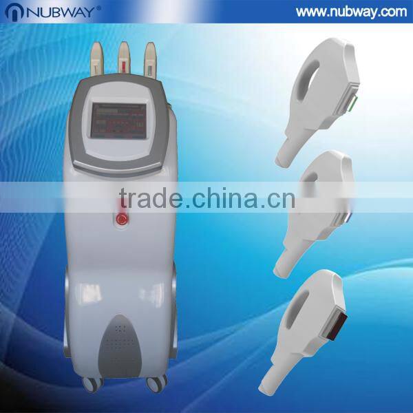 3 handle 1800w Multifunctional hair removal ipl/rf/tattoo remover laser