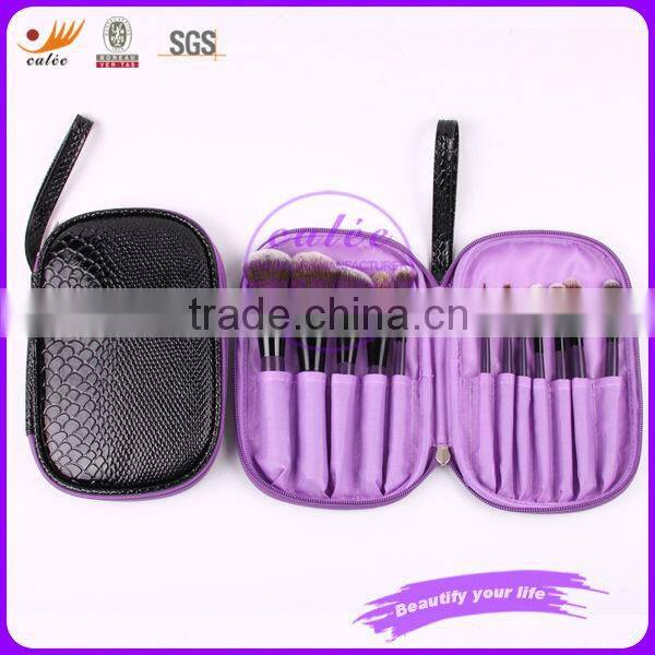12pcs synthetic hair purple cosmetic brush set