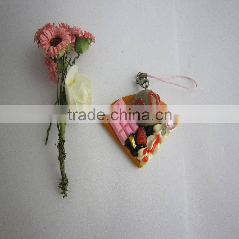 Hot Promotion Gift Fake Food Fake Pizza Key Chain /Display