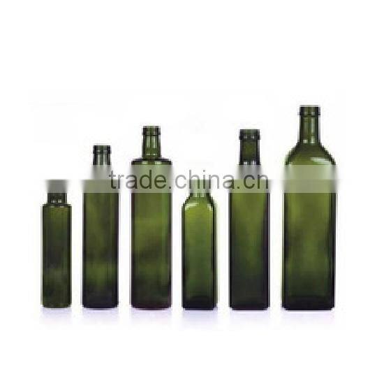 Hot Stamping Surface Handling and Glass Material 250ml dark green olive oil bottle
