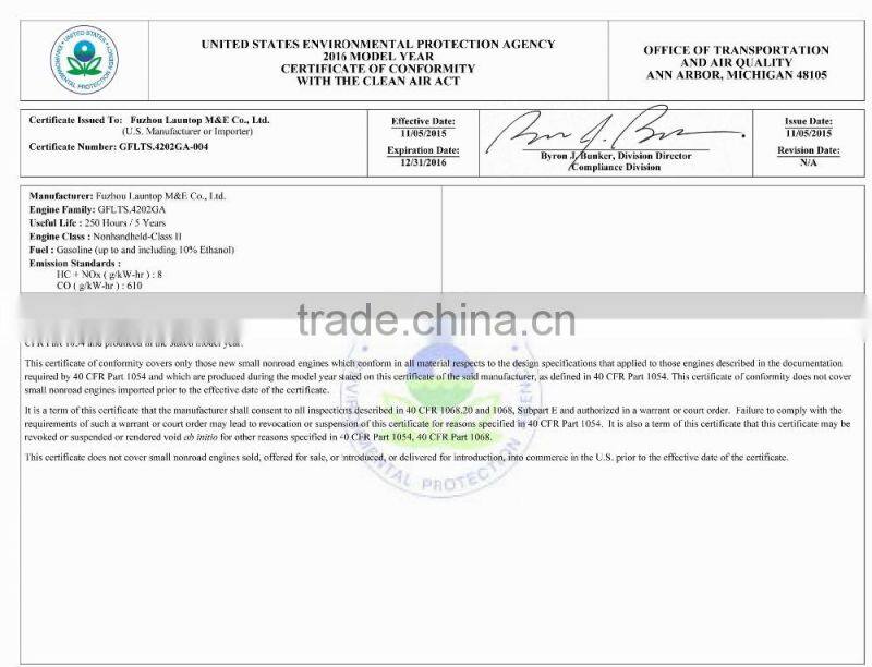 General Gasoline Engine 16hp Kick Start