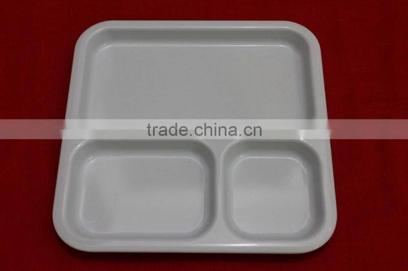 Malaysia Made Melamine Three Compartment Food Plate