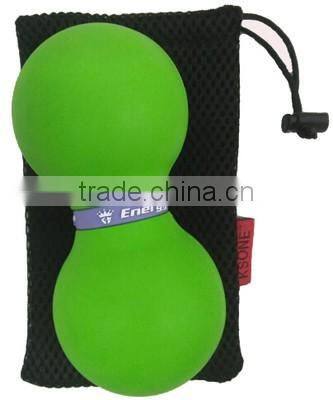 100% natural rubber massage ball peanut shape massage ball lacrosse ball