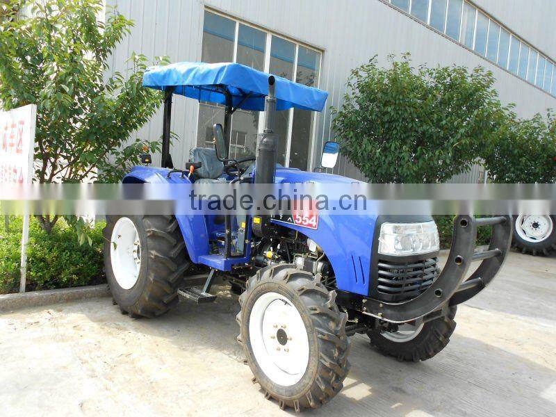 4x4 compact tractor with loader, wheeled tractor DQ404 with Front end loader and Backhoe attachment