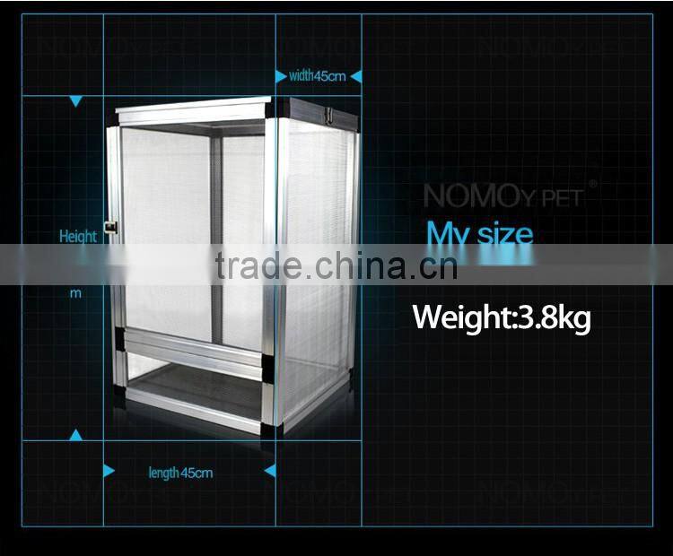 Nomo aluminum alloy mesh reptile terrarium with pvc bottom