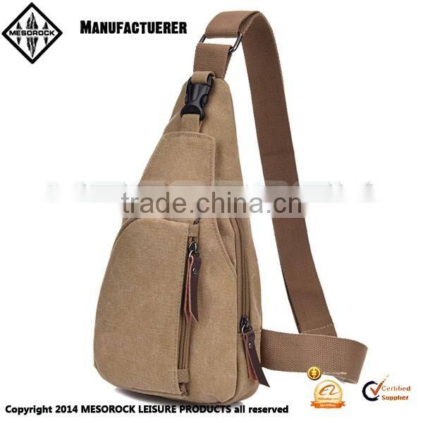 Outdoor Sports Casual Canvas Unbalance Backpack Crossbody Shoulder Bag Chest Bag Sling Bag
