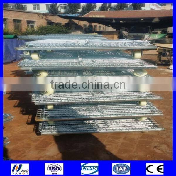 Durable Industrial Foldable storage cage, wire mesh cage, storage container