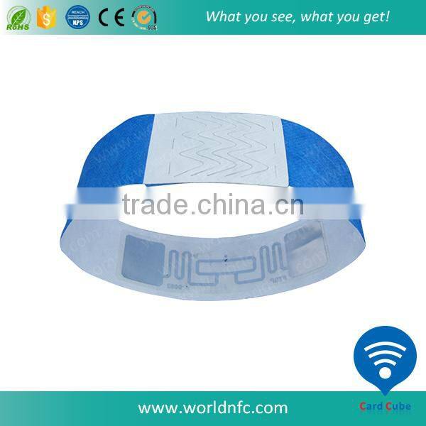 13.56MHz One Time Use Paper RFID Wristband for Baby/Children/Hospital