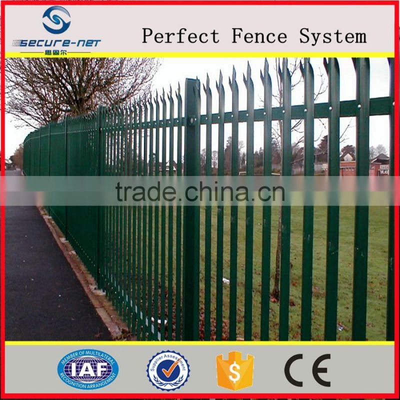 Picket style palisade fence panels design with professional manufactory