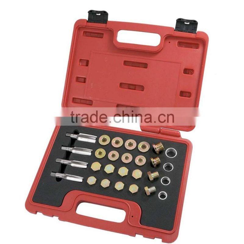 24pc Oil Pan Thread Repair Set M13 M15 M17 M20 Oil Pan Drain Plug Thread Repair Tool Set