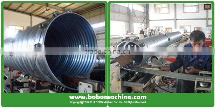 Spiral corrugated steel culvert pipe making machine