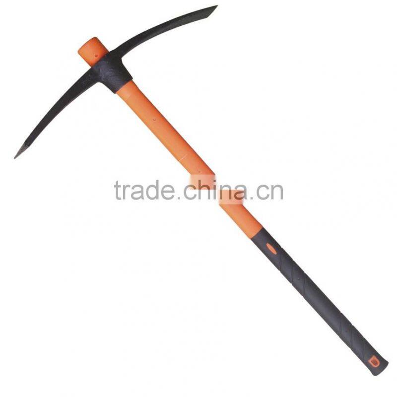 China factory of 50cm antiskid pp coated carbon Steel Pick with fiberglass handle
