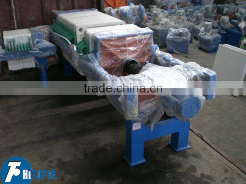 Semi-automatic recessed chamber system hydraulic filter press experiment