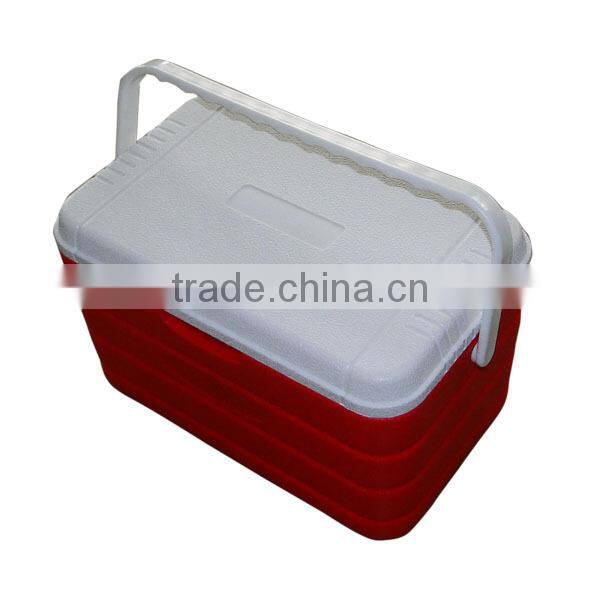 10L Plastic Movable Insulated Plastic Foam Cooler Bag Camping Fishing Ice Box with Strap