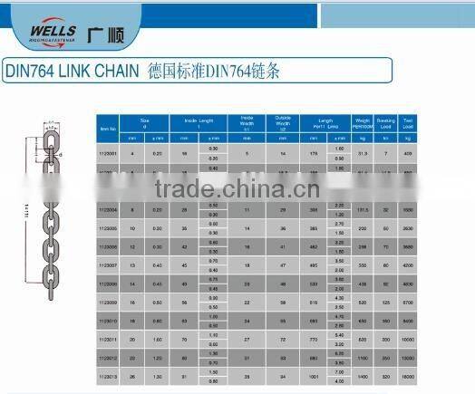 Carbon Steel Welded DIN764 Link Chain