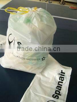 hdpe/ldpe biodegradable garbage bags with drawstring in rolls for medical