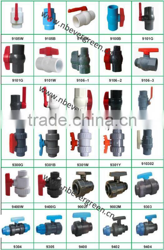 PVC ball valve with female connection by Chinese supplier