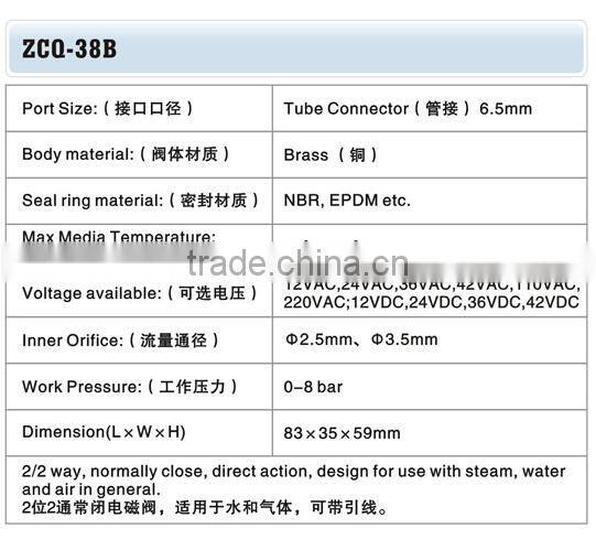 DF2-3-C DC 24V Brass Solenoid Valve